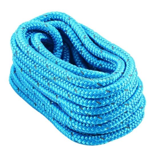 Corde de polyester bleu marine avec traceurs noirs