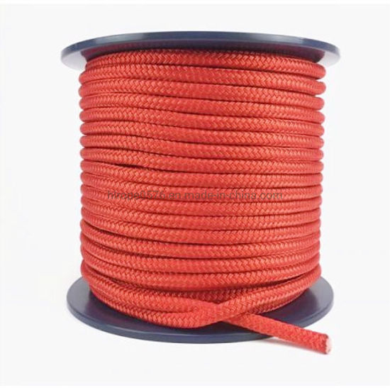Bobine de corde en fibre polyester double brin rouge 12 mm 100 mètres