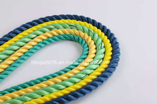 Hailun PP corde 3 brins ligne d'amarrage fournisseur ligne de logo