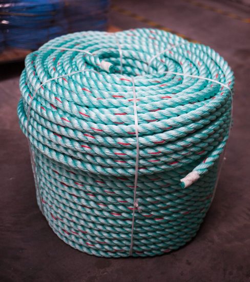 Câble en poly vert de 8 mm avec points rouges (bobine de 220 m)