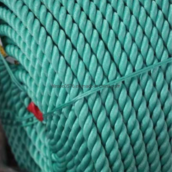 Corde en polypropylène verte en gros pour la pêche et l'amarrage.